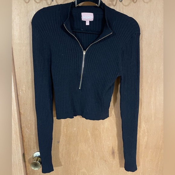 #24- SHOW ME YOUR MUMU- Charlie Zip Sweater - Picture 2 of 5